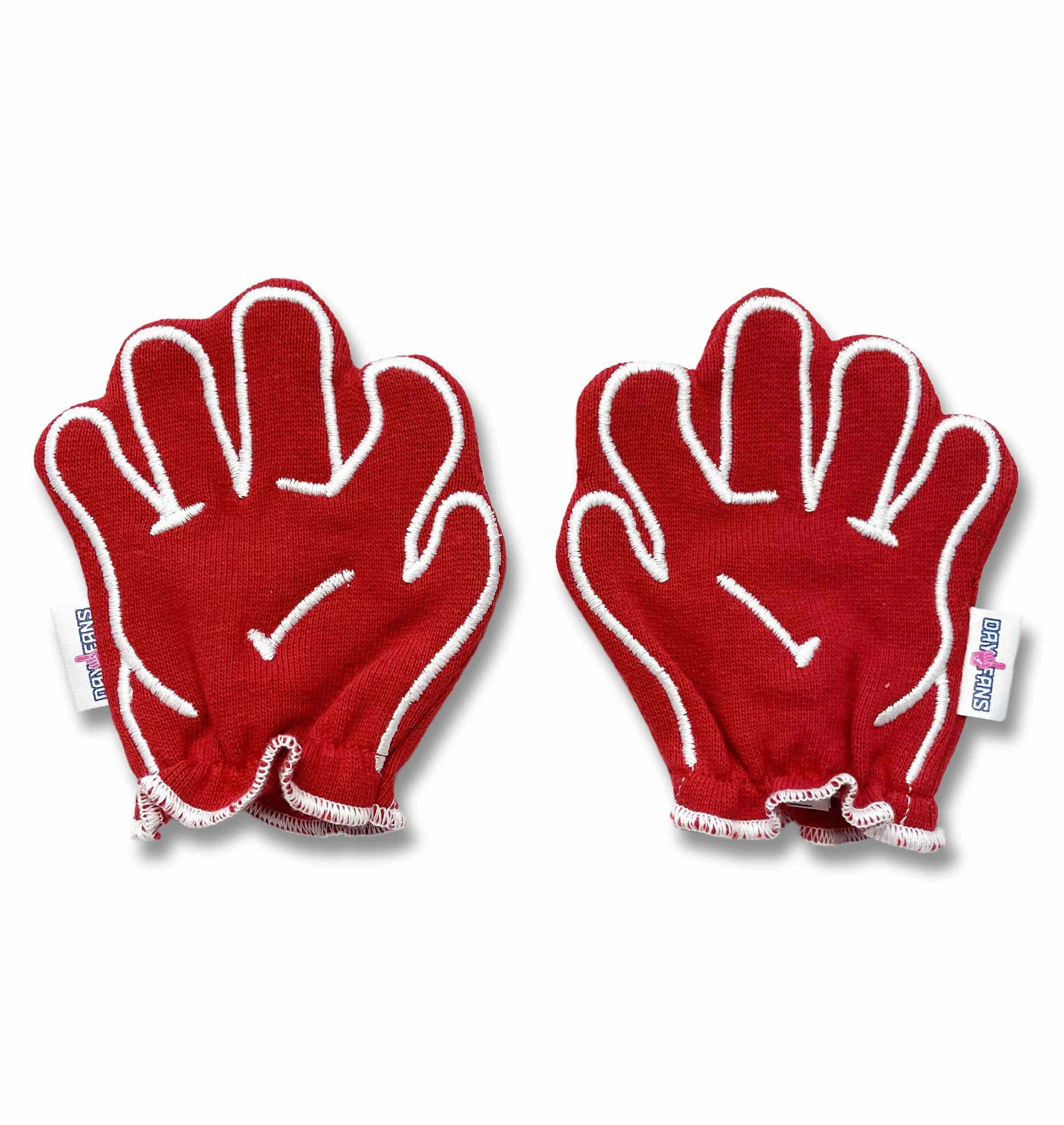 Arkansas Wooo Pig FanMitts Baby Mittens Cardinal Red Front Pair