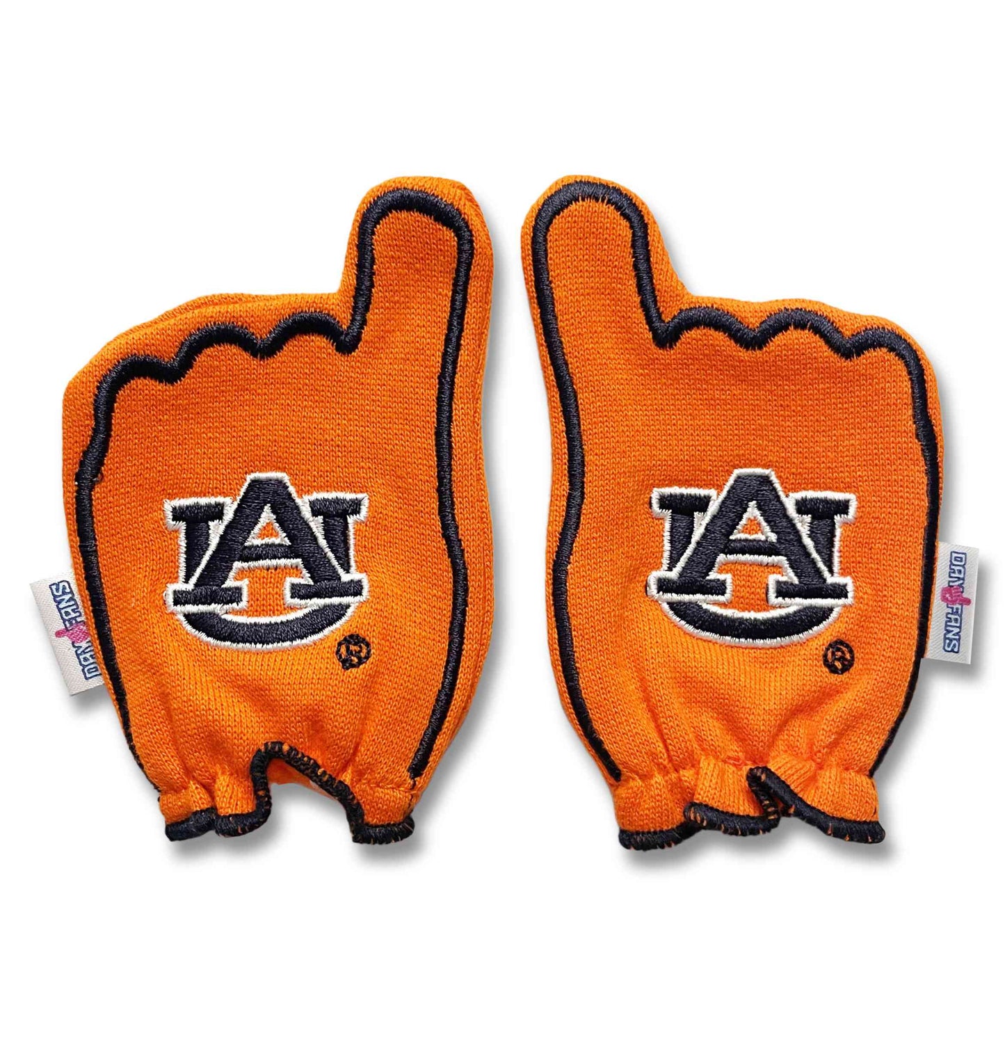 Auburn War Eagle FanMitts Baby Mittens Orange Back Pair