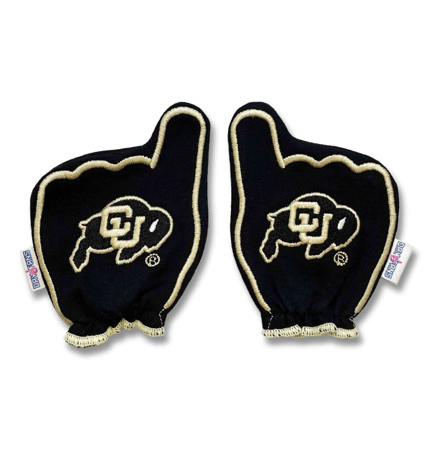Colorado Go Buffs FanMitts Baby Mittens Black Back Pair