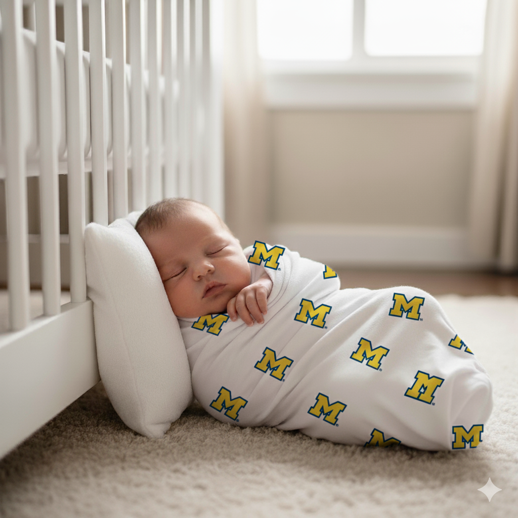 Michigan Wolverines Swaddle Blanket