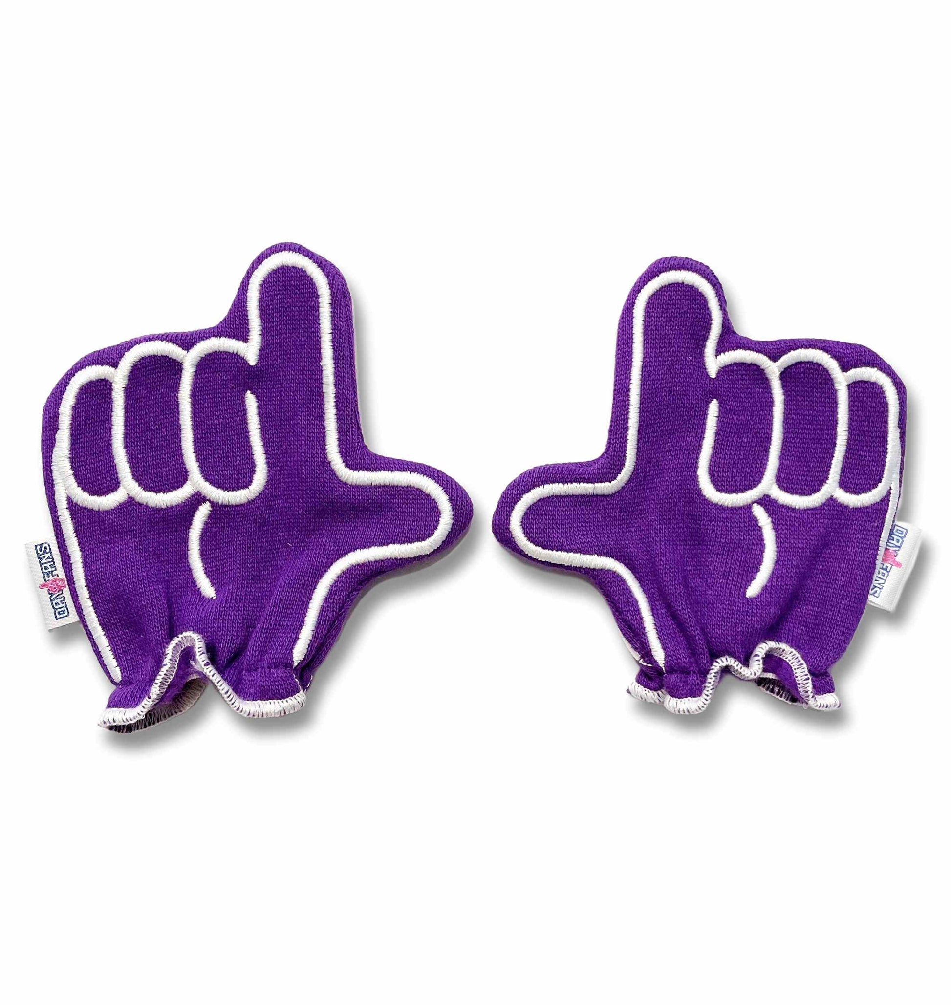 LSU Geaux Tigers FanMitts Baby Mittens LSU Purple Front Pair
