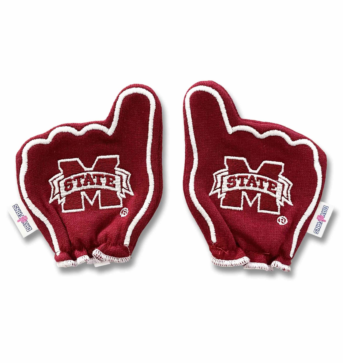Mississippi State Hail State FanMitts Baby Mittens Maroon Back Pair