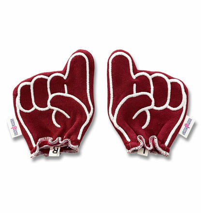 Mississippi State Hail State FanMitts Baby Mittens Maroon Front Pair