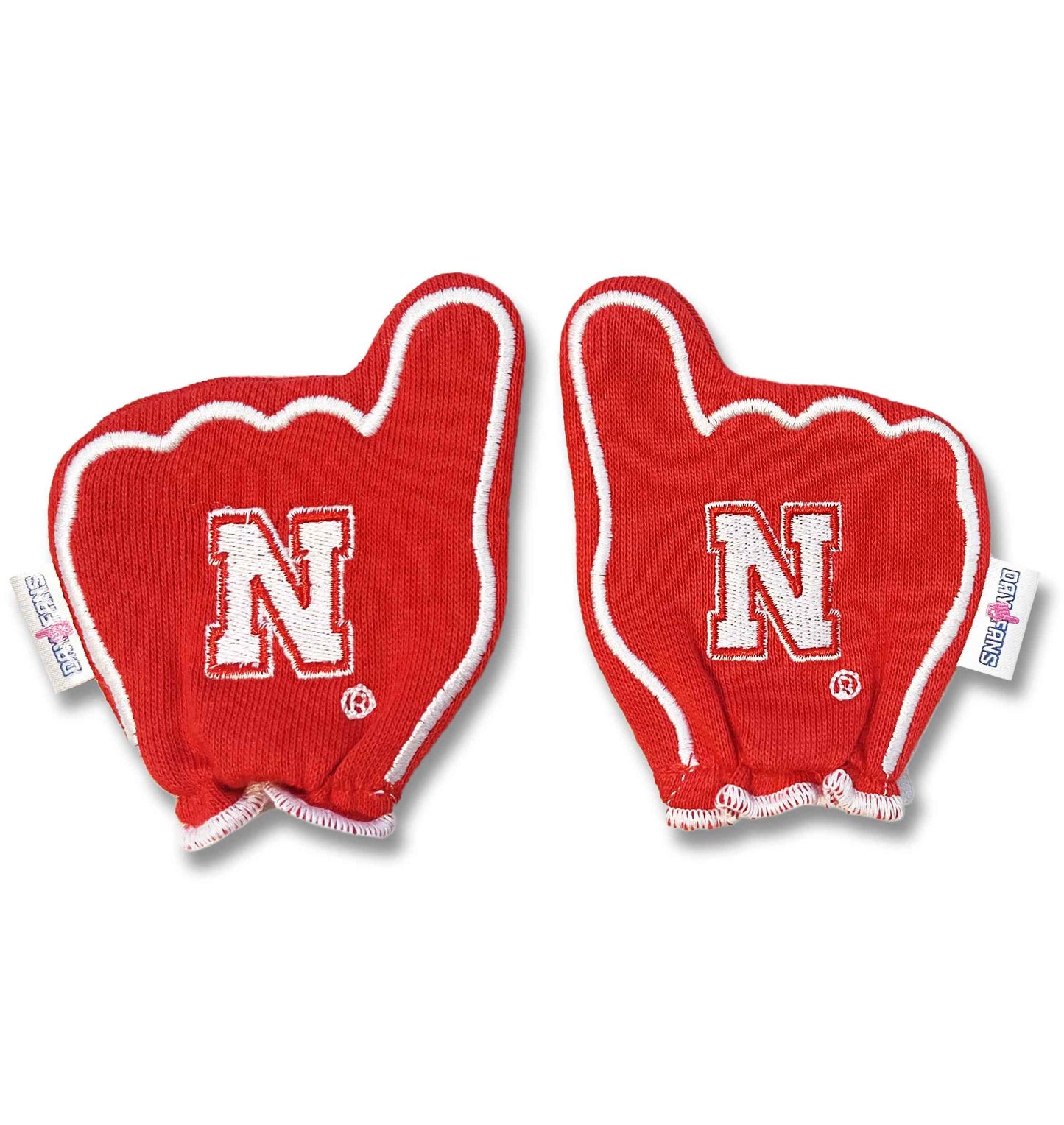 Nebraska Go Big Red FanMitts Baby Mittens Red Back Pair