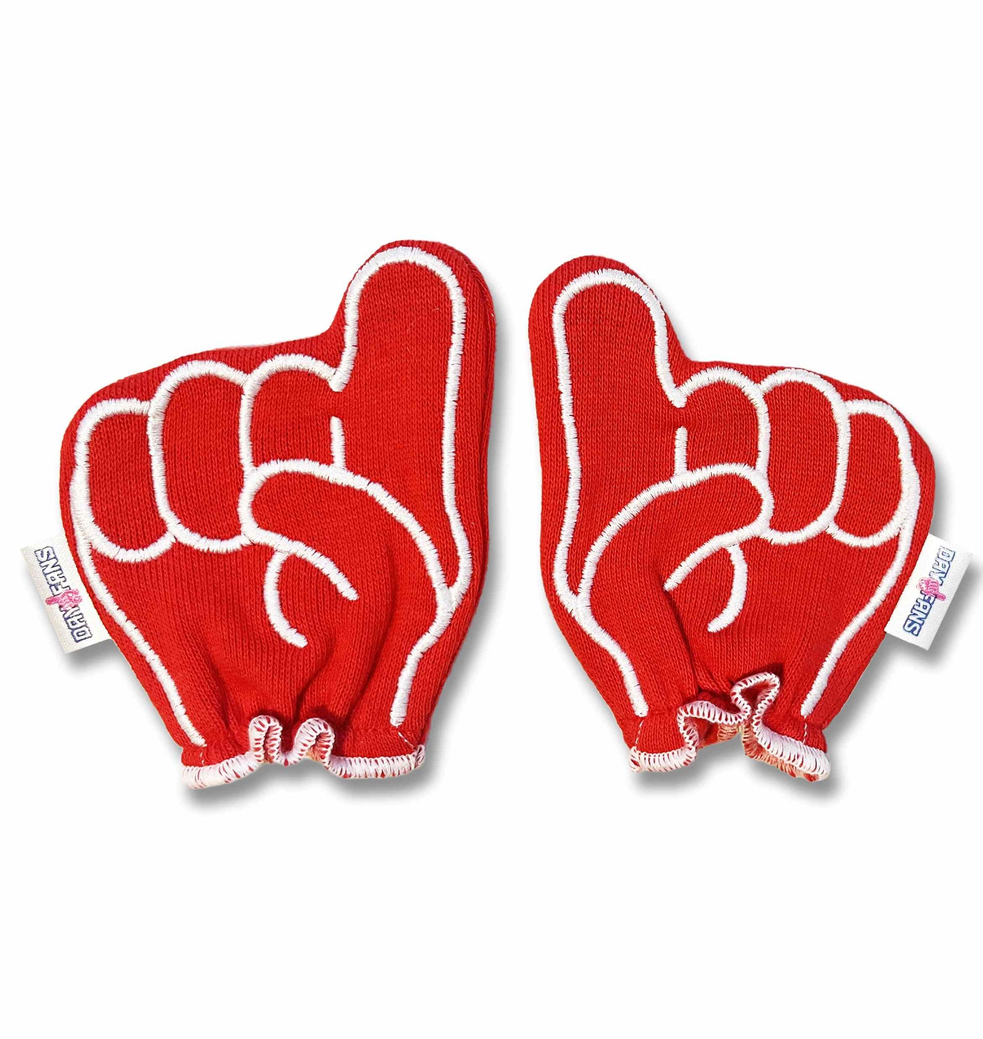 Nebraska Go Big Red FanMitts Baby Mittens Red Front Pair