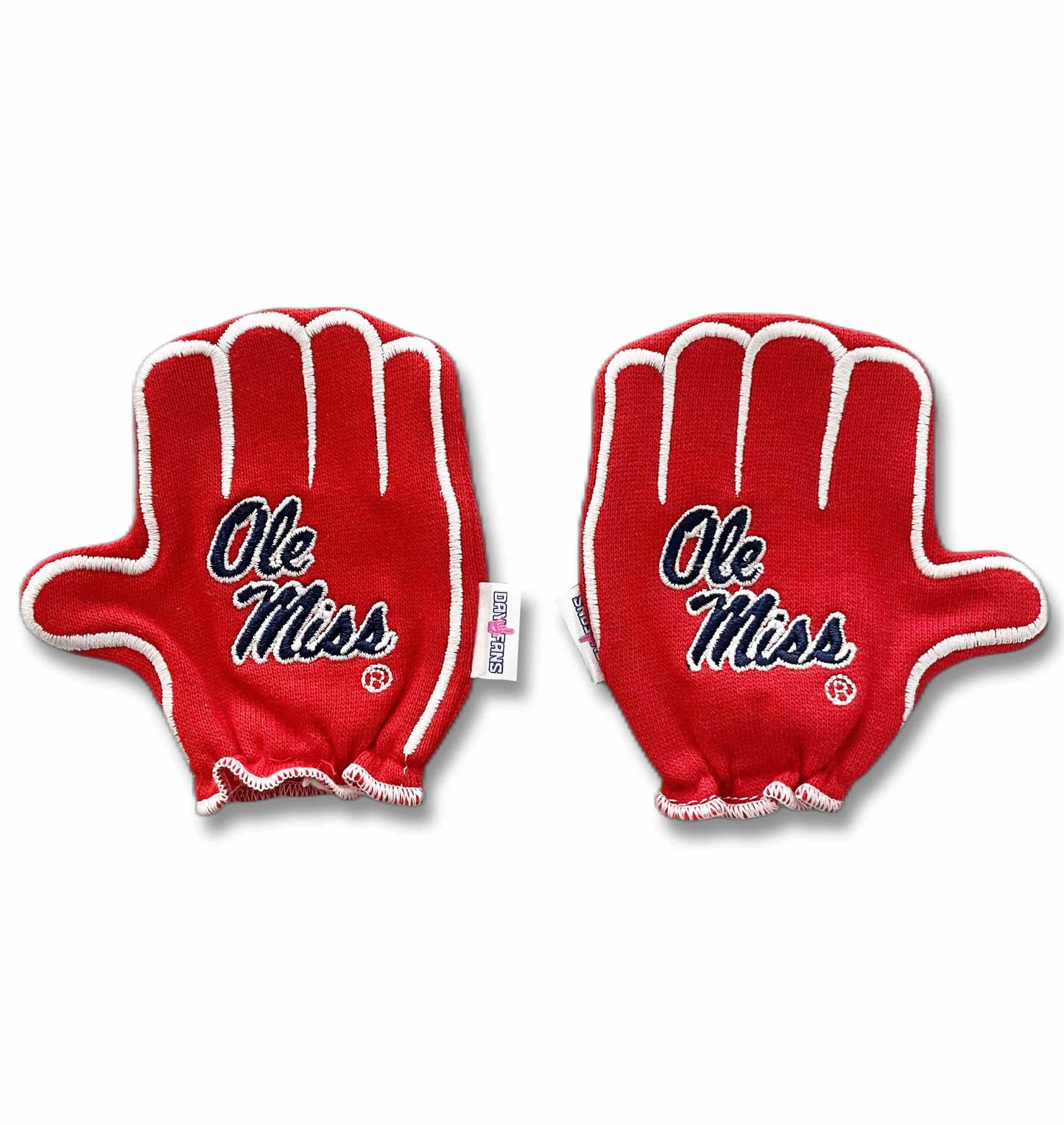 Ole Miss Fins Up FanMitts Baby Mittens Red Front Pair