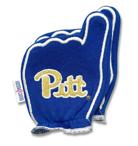 Pittsburgh Hail to Pitt FanMitts Baby Mittens Blue Back Pair Stacked