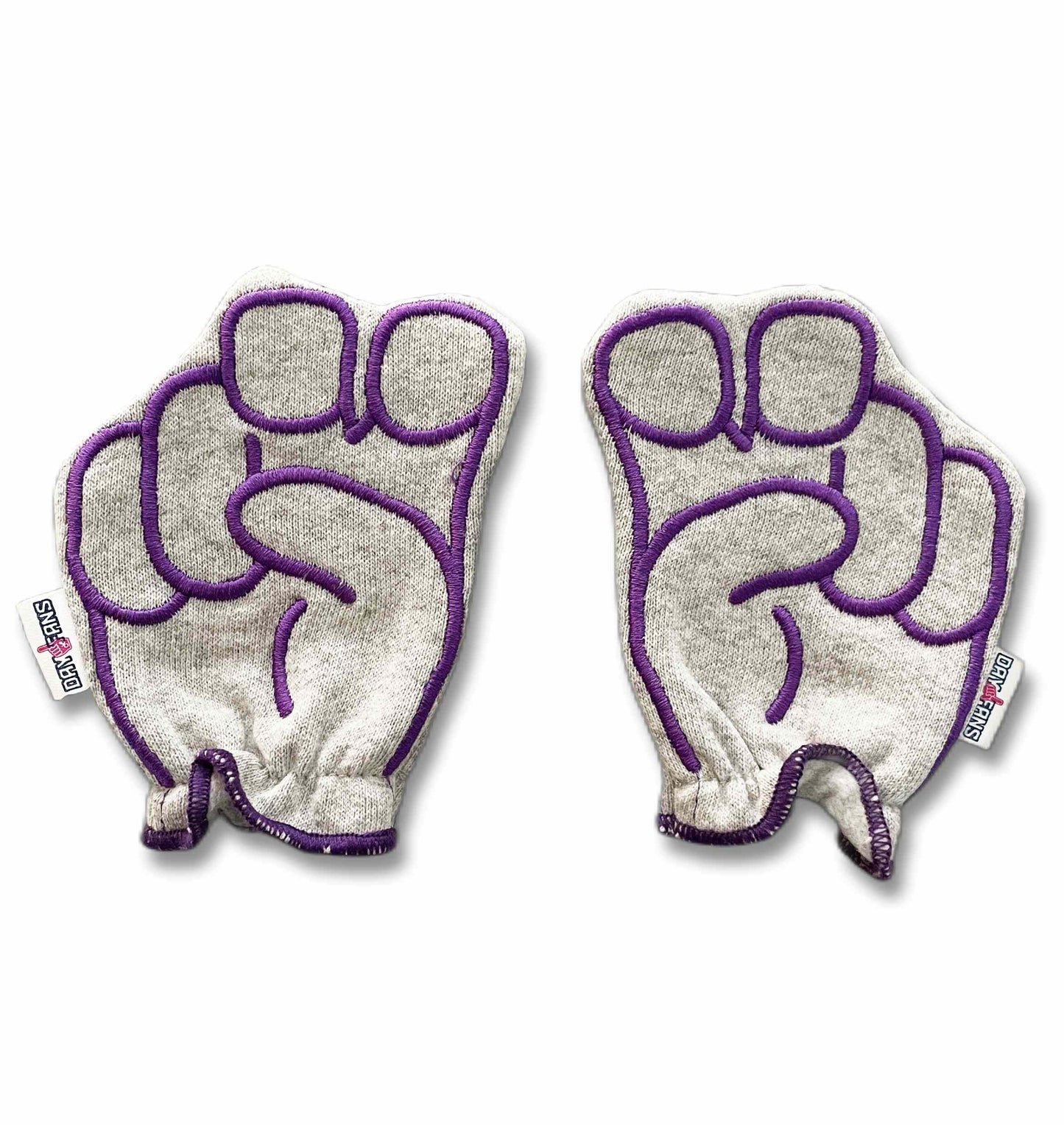 TCU Go Frogs FanMitts Baby Mittens Horned Frog Heathered Gray Front Pair