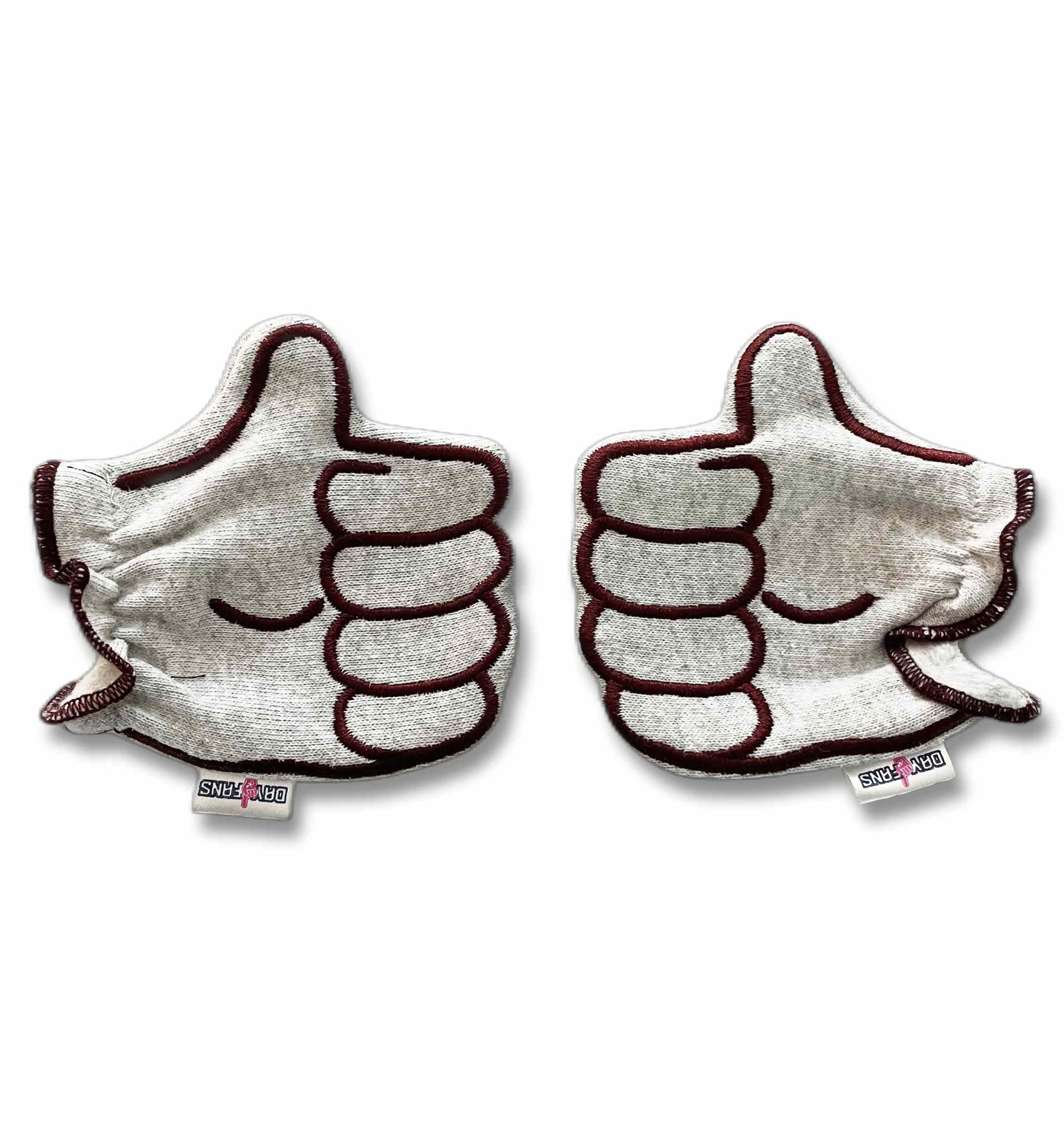 Texas A&M Gig Em FanMitts Baby Mittens Heathered Gray Front Pair
