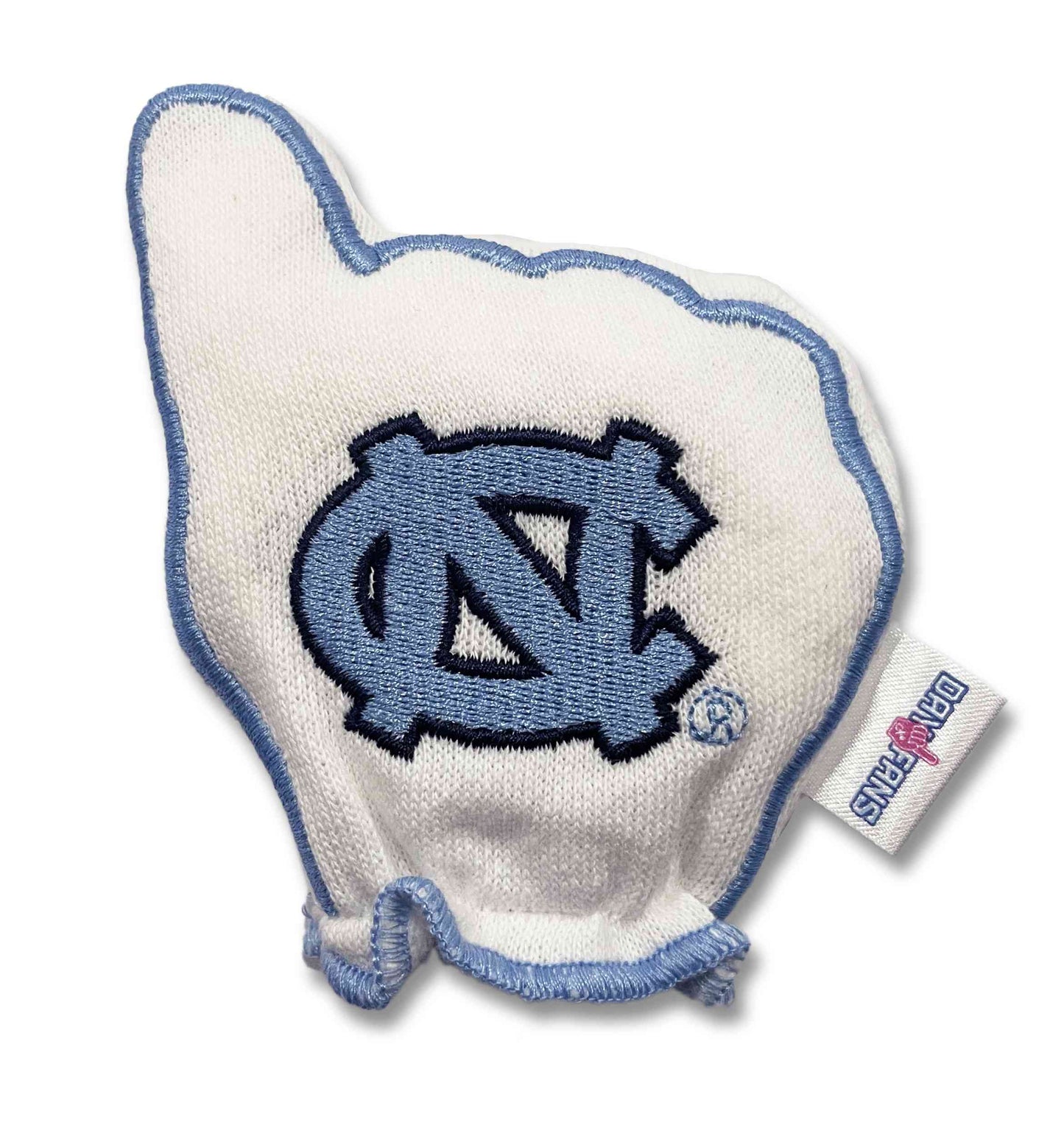 North Carolina Go Heels FanMitts Baby Mittens White Back