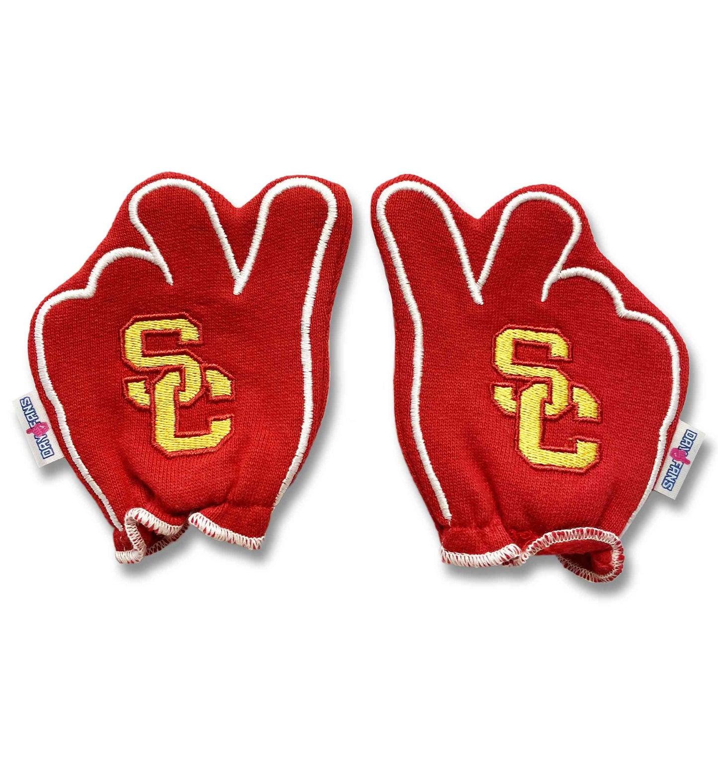 USC Fight On FanMitts Baby Mittens Cardinal Red Back Pair