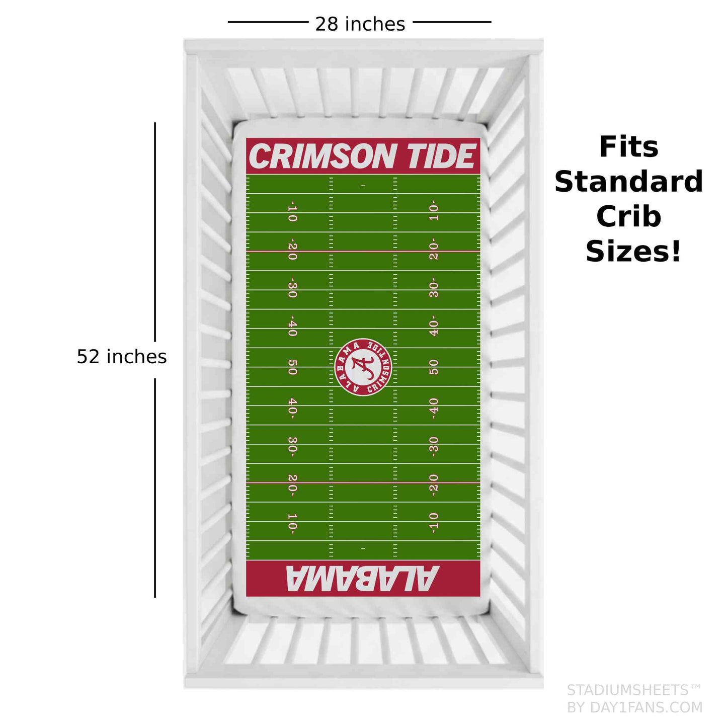 Alabama Crimson Tide StadiumSheets™ Crib Sheets