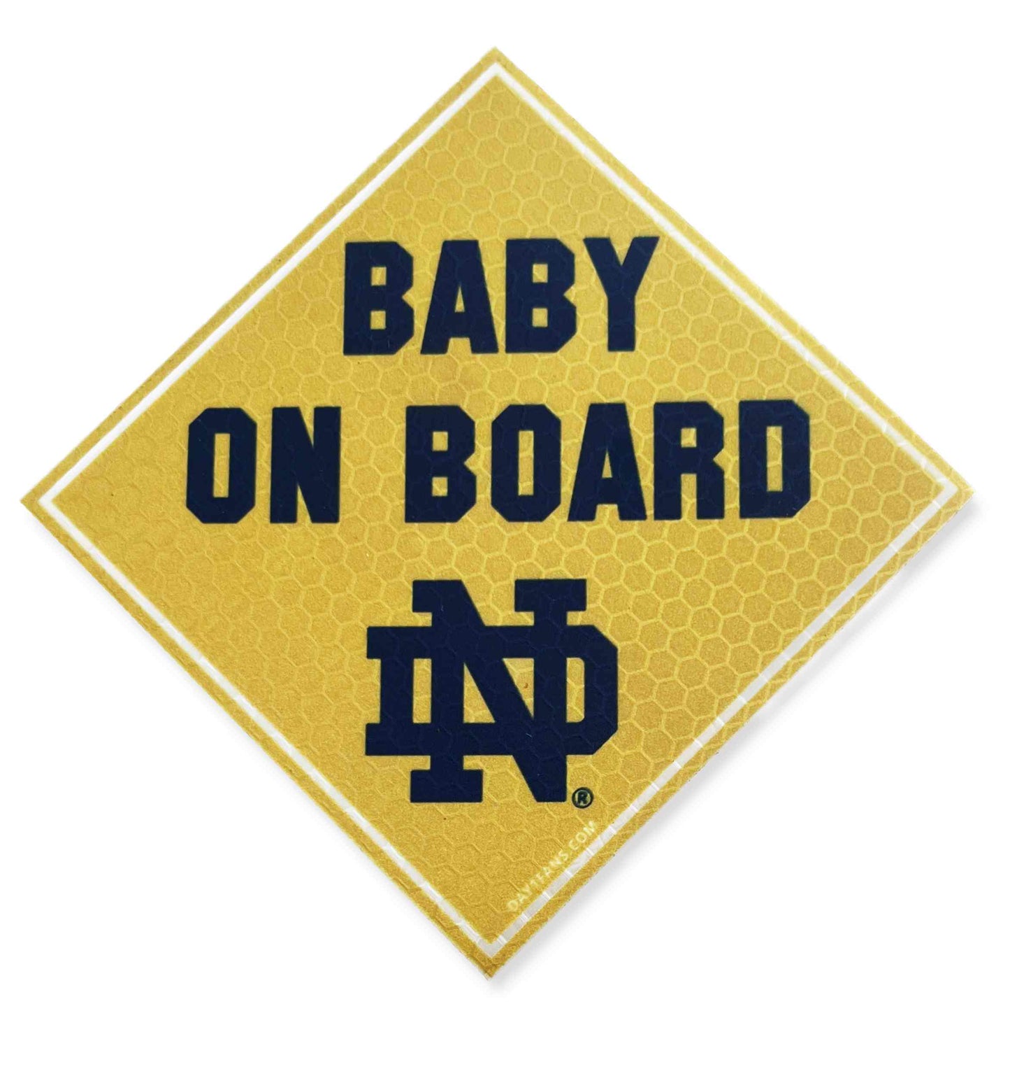 Notre Dame Fighting Irish "BABY ON BOARD" Car Magnet