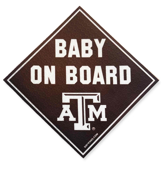 Texas A&M Aggies "BABY ON BOARD" Car Magnet