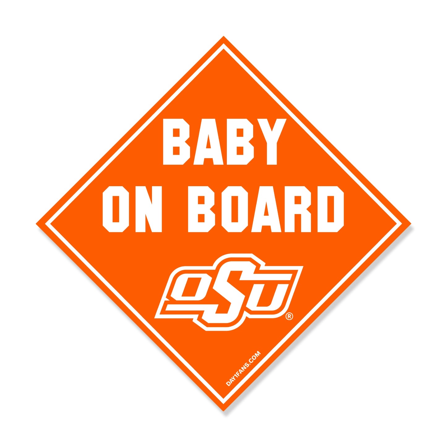 Oklahoma State Cowboys "BABY ON BOARD" Car Magnet