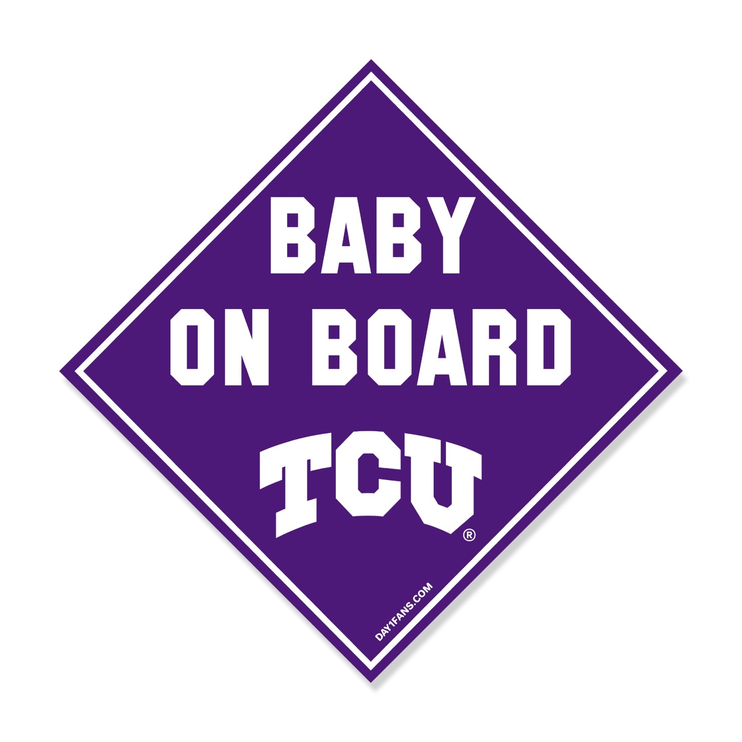 TCU Horned Frogs "BABY ON BOARD" Car Magnet