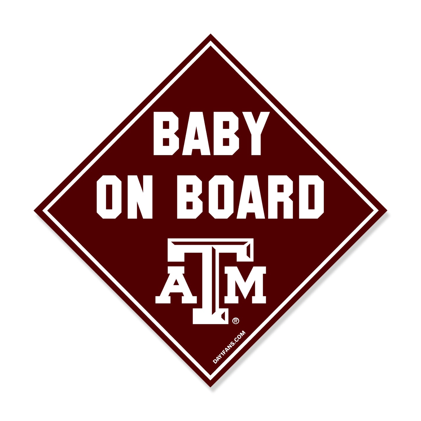 Texas A&M Aggies "BABY ON BOARD" Car Magnet