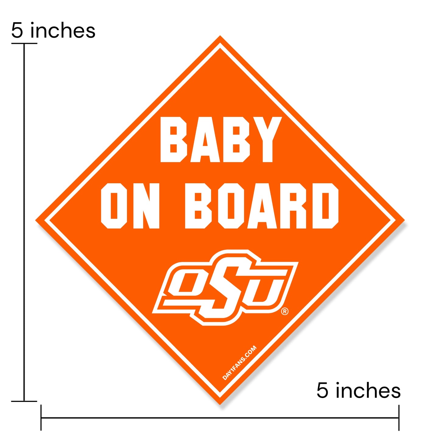 Oklahoma State Cowboys "BABY ON BOARD" Car Magnet