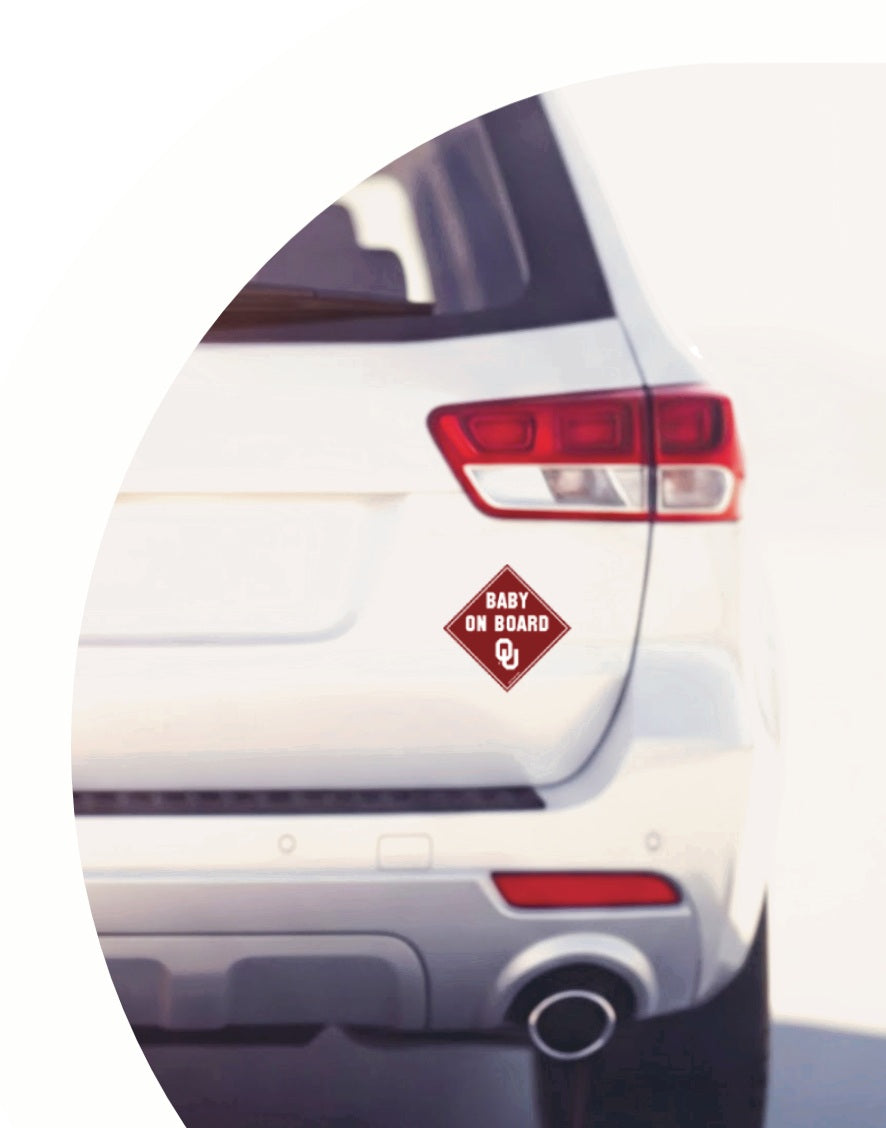 baby on board safety car magnet on vehicle oklahoma