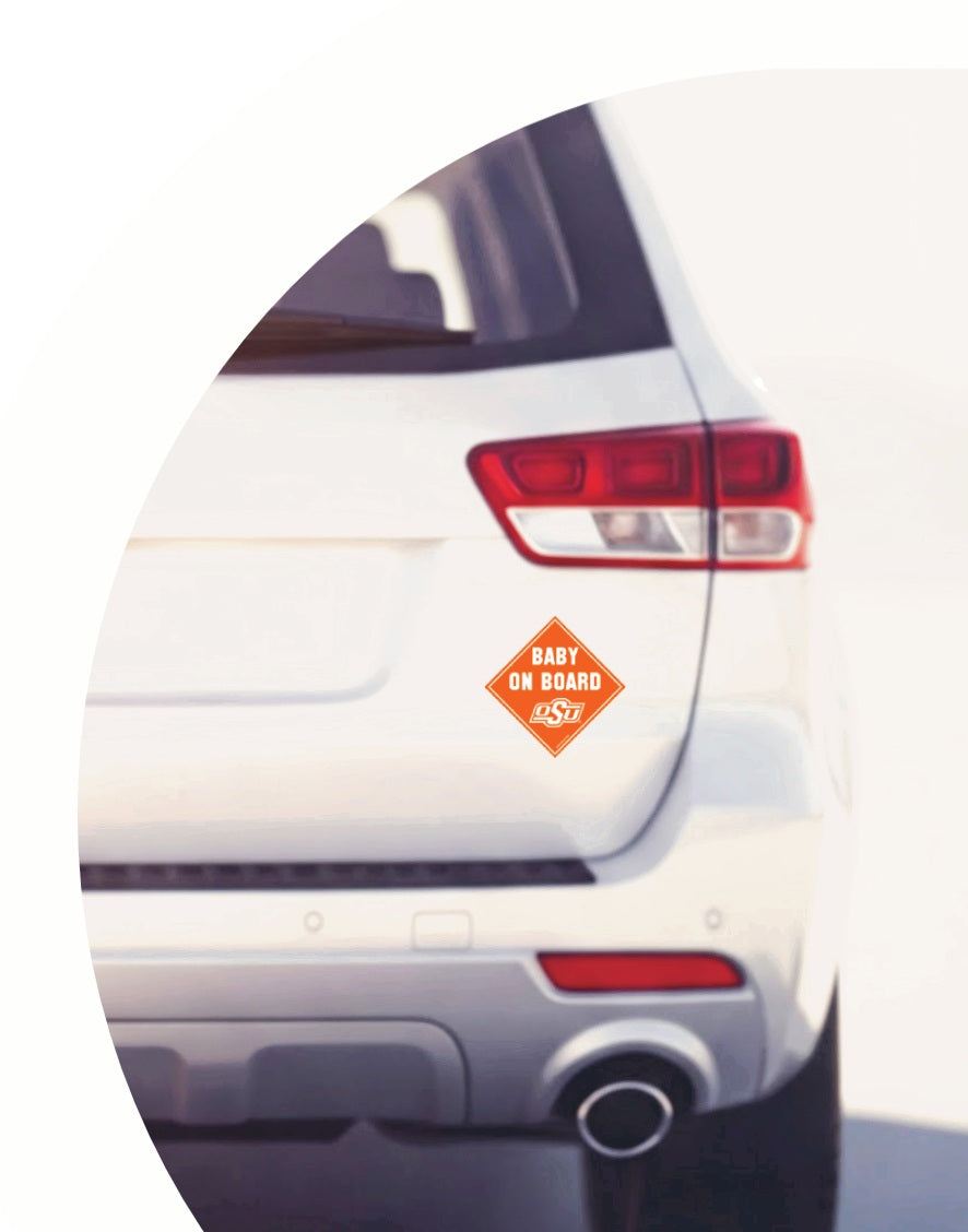 Oklahoma State Cowboys "BABY ON BOARD" Car Magnet