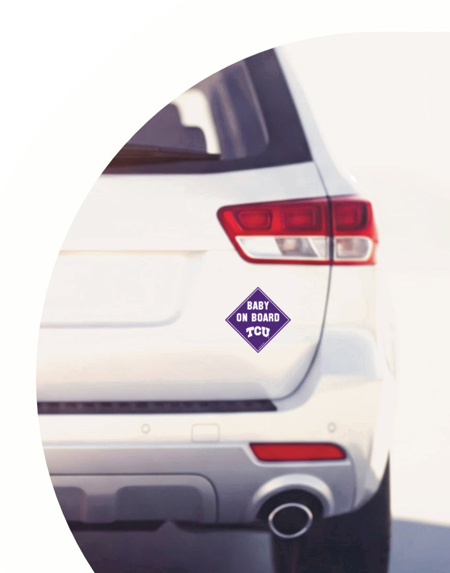 TCU Horned Frogs "BABY ON BOARD" Car Magnet