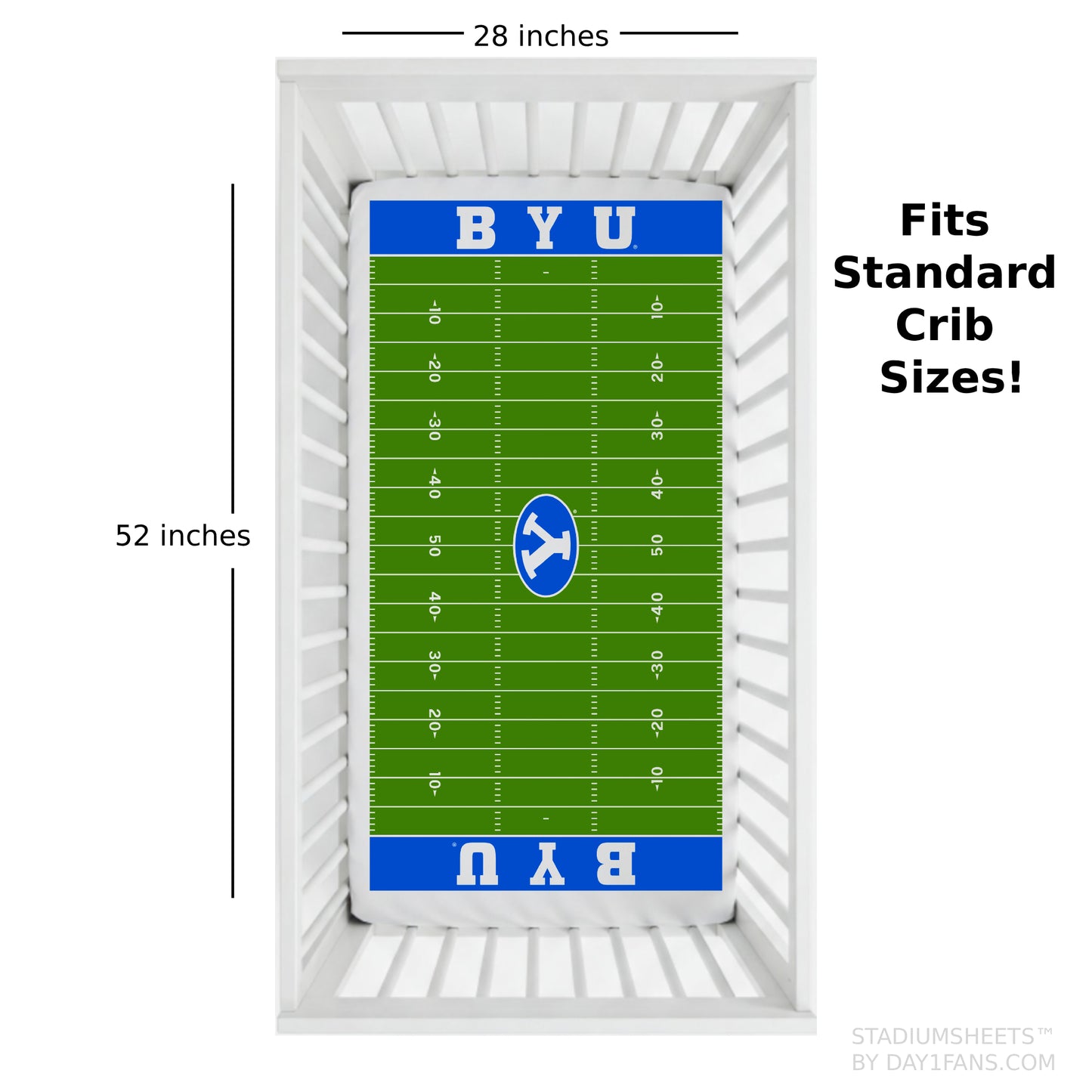 BYU Cougars StadiumSheets™ Crib Sheets