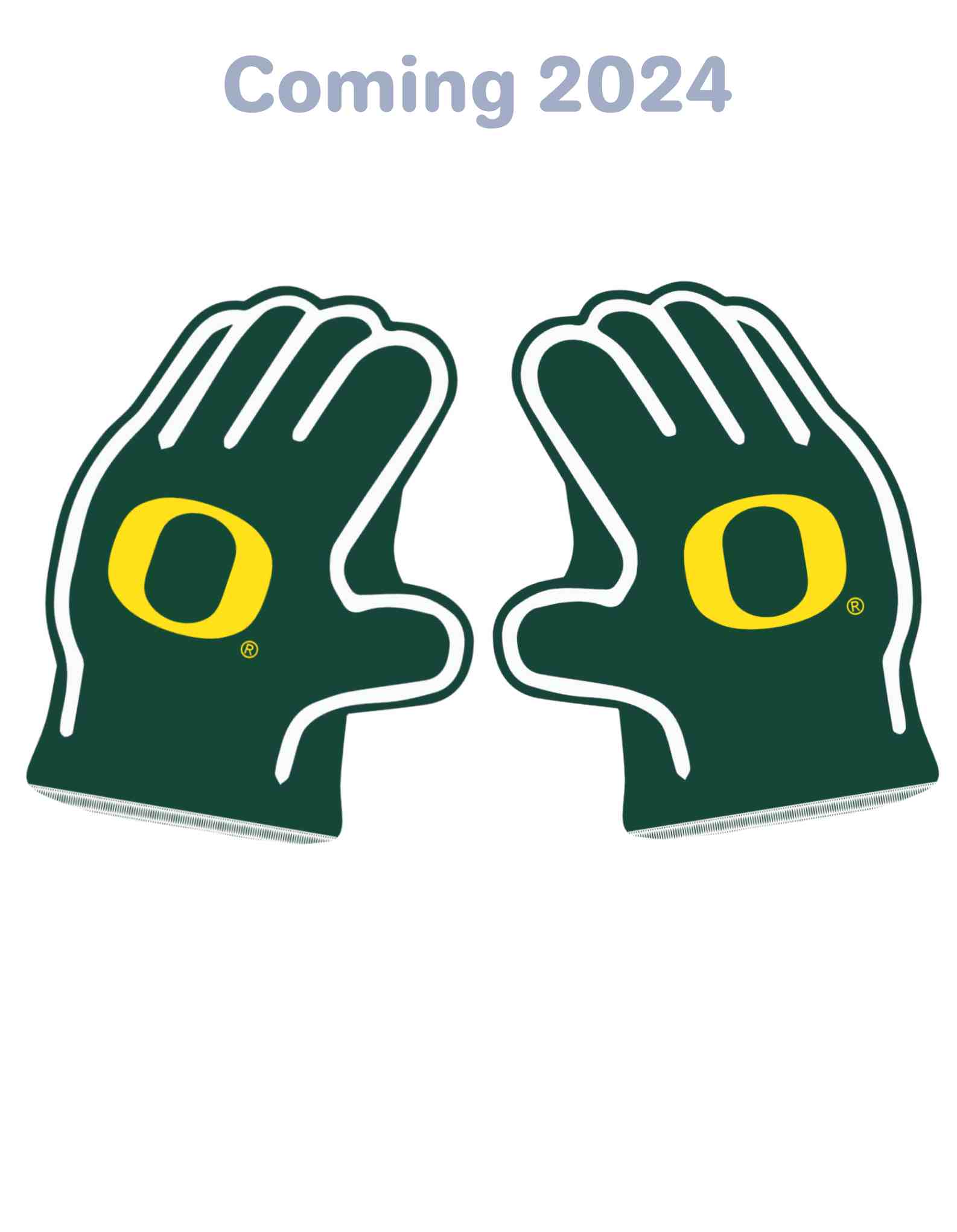 Oregon Win the Day FanMitts Baby Mittens Green Back Pair