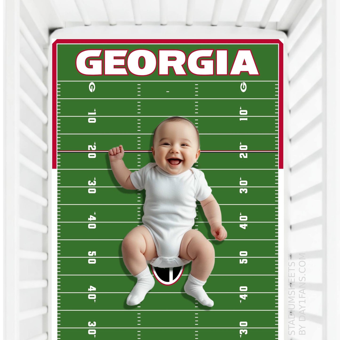 Georgia Bulldogs StadiumSheets™ Crib Sheets