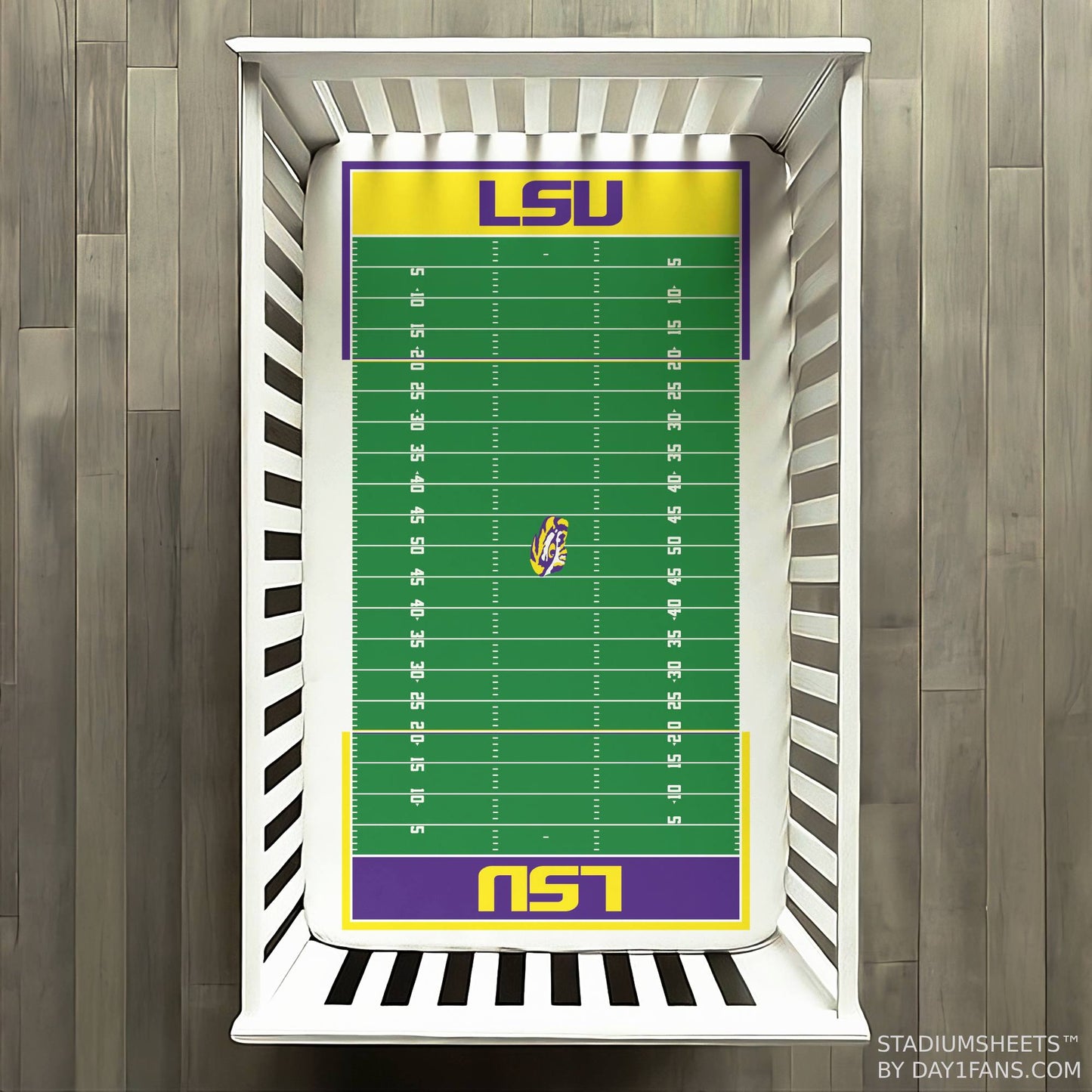 LSU Tigers StadiumSheets™ Crib Sheets