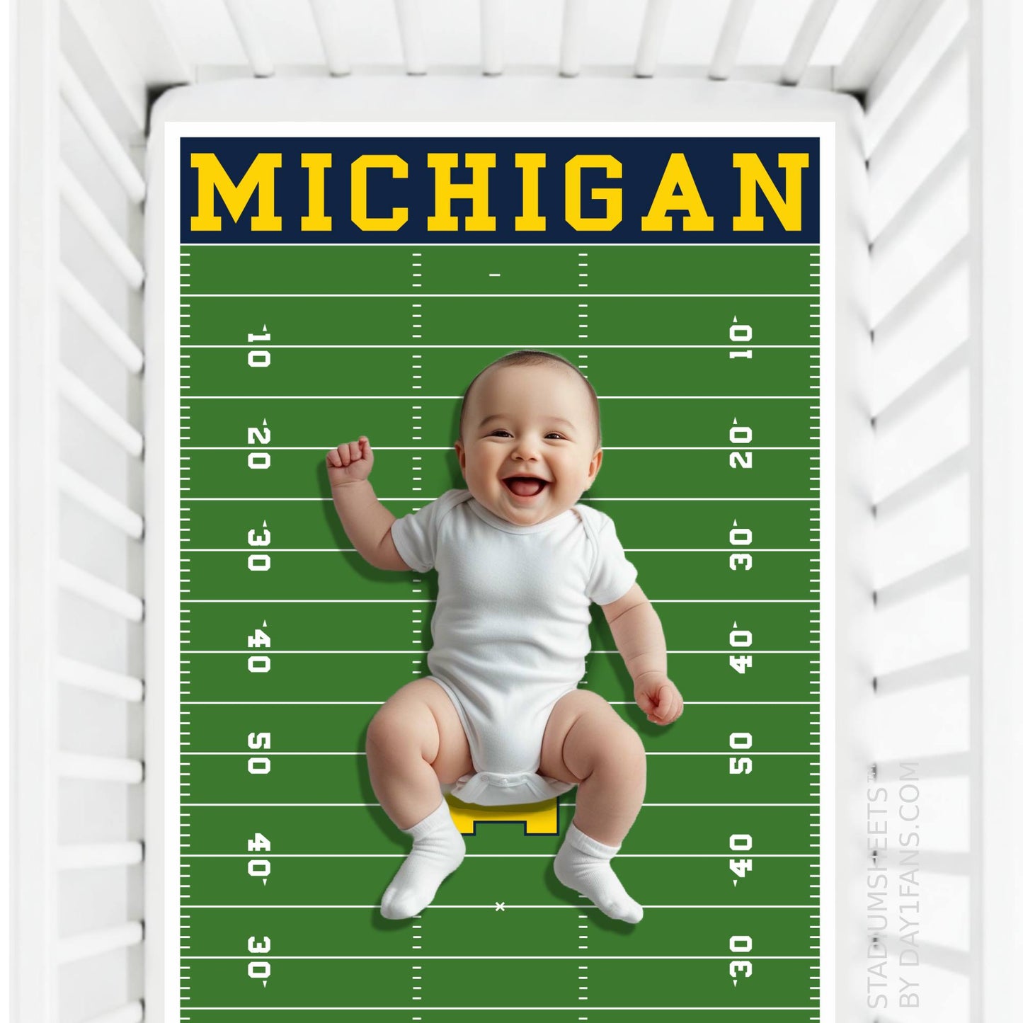 Michigan Wolverines StadiumSheets™ Crib Sheets