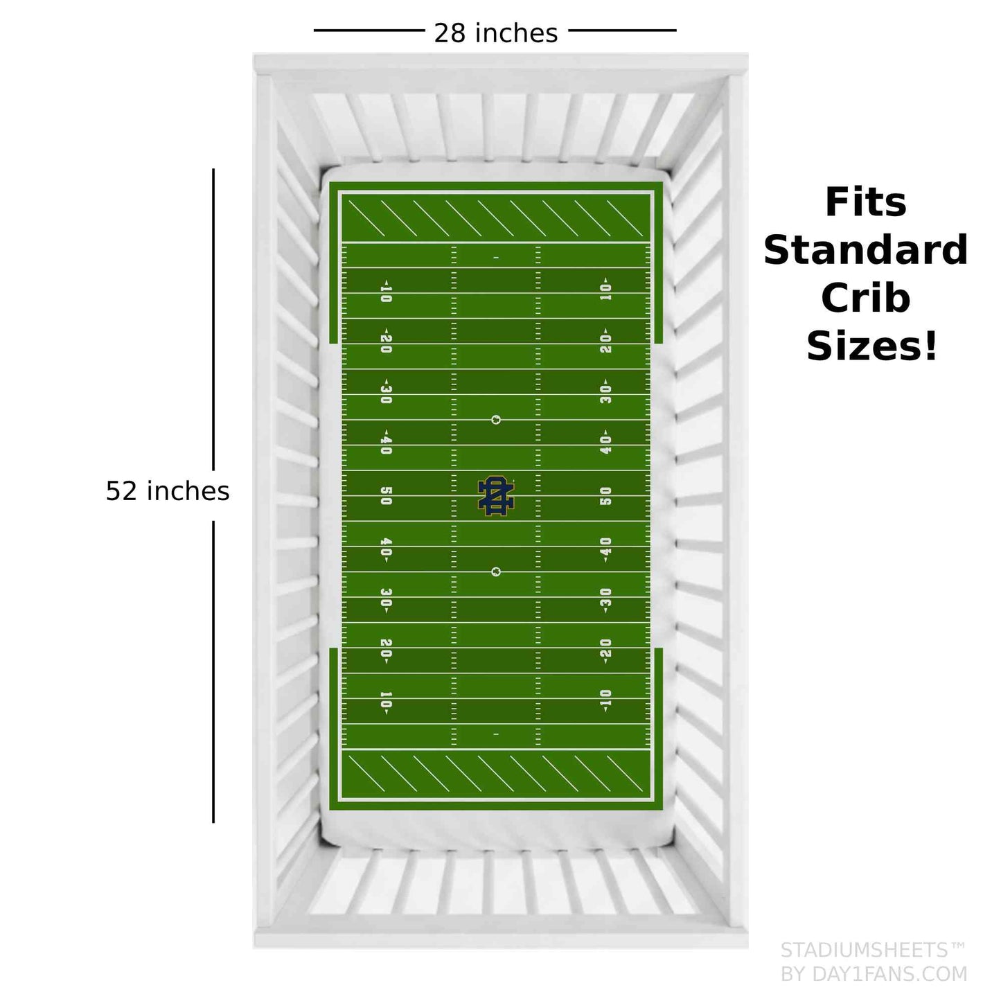 Notre Dame Fighting Irish StadiumSheets™ Crib Sheets