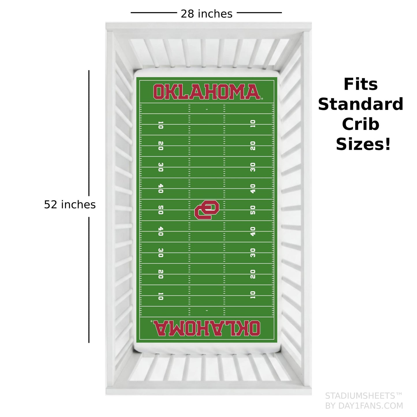 Oklahoma Sooners StadiumSheets™ Crib Sheets