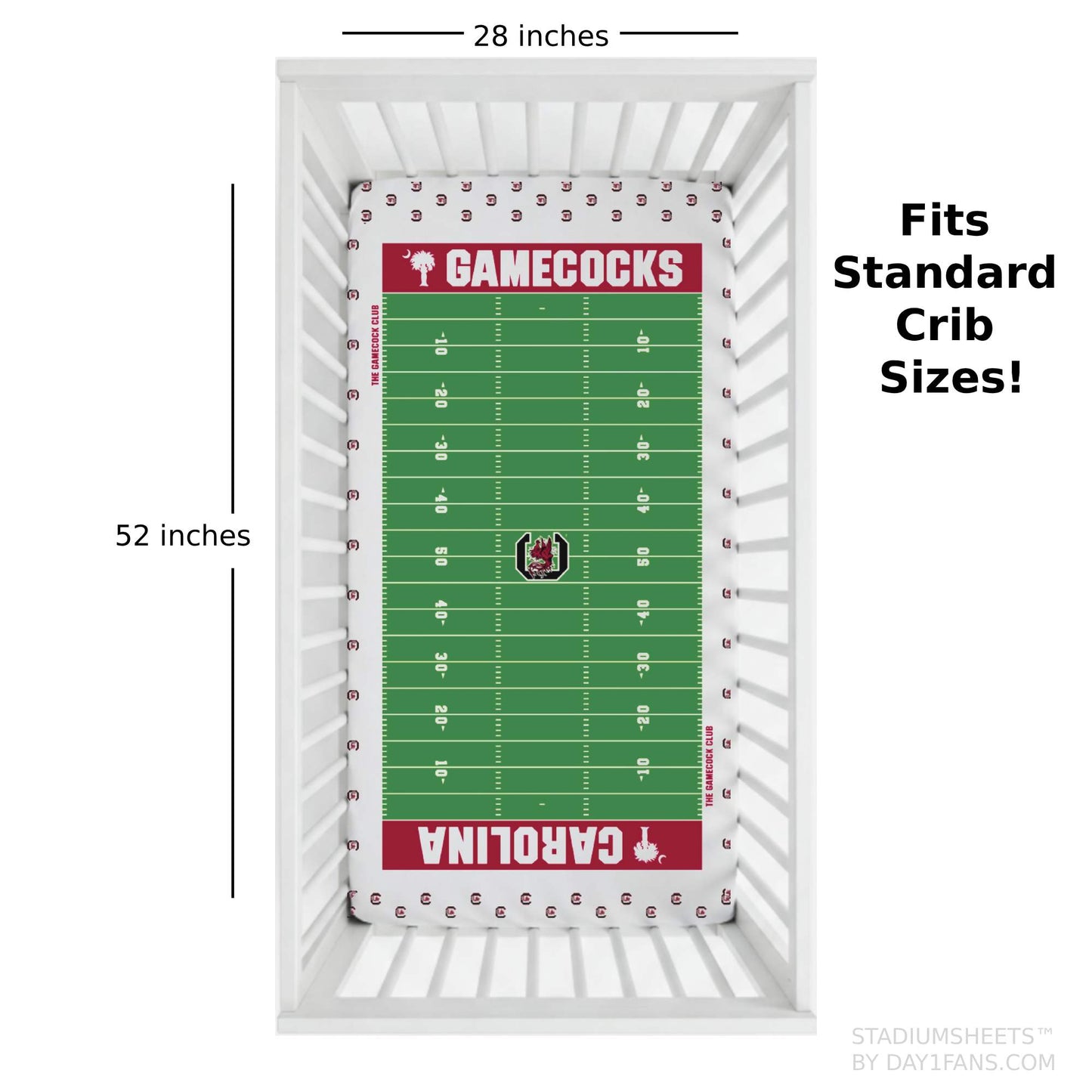 South Carolina Gamecocks StadiumSheets™ Crib Sheets