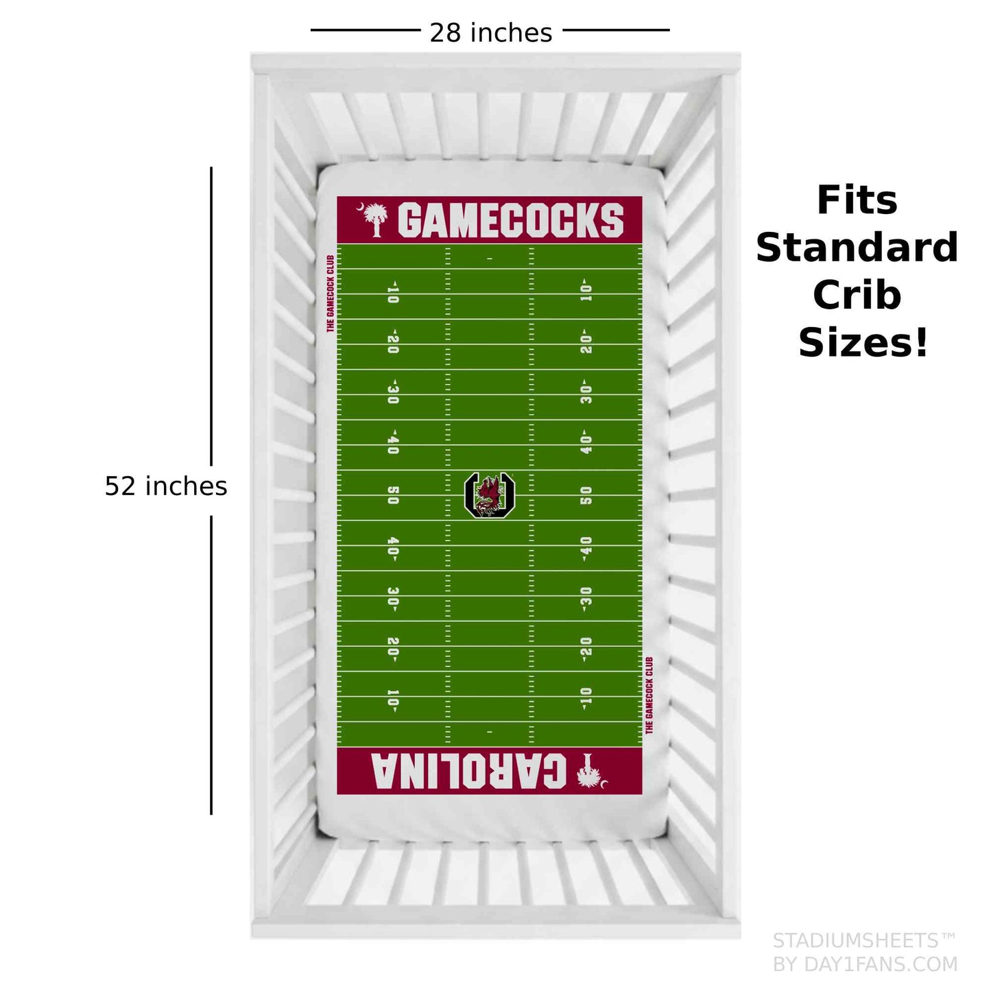 South Carolina Gamecocks StadiumSheets™ Crib Sheets