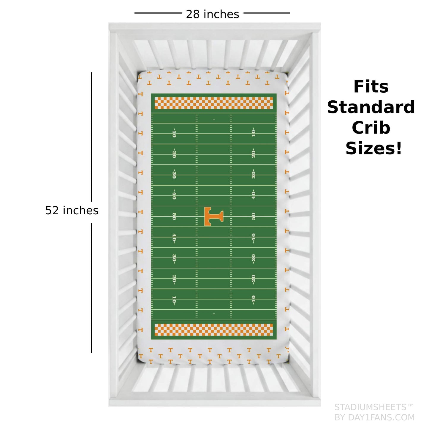 Tennessee Volunteers StadiumSheets™ Crib Sheets