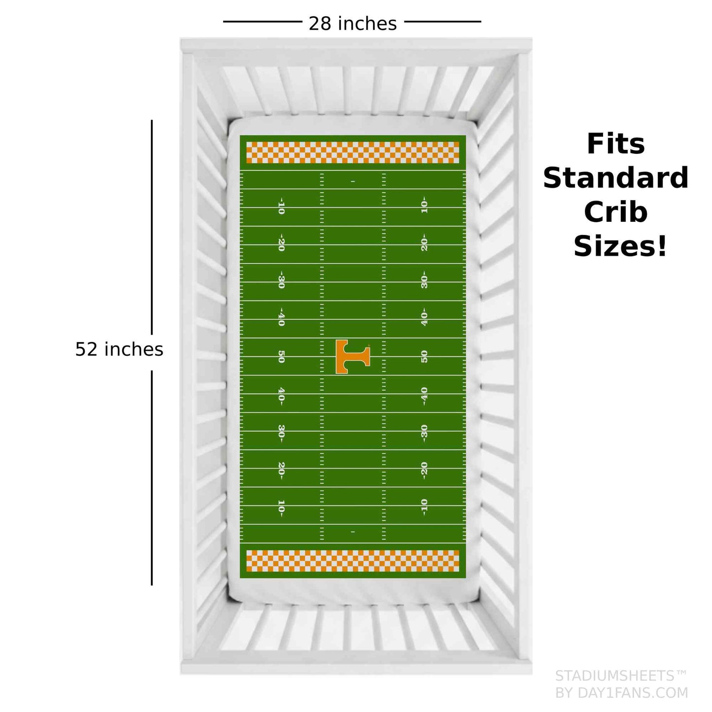 Tennessee Volunteers StadiumSheets™ Crib Sheets