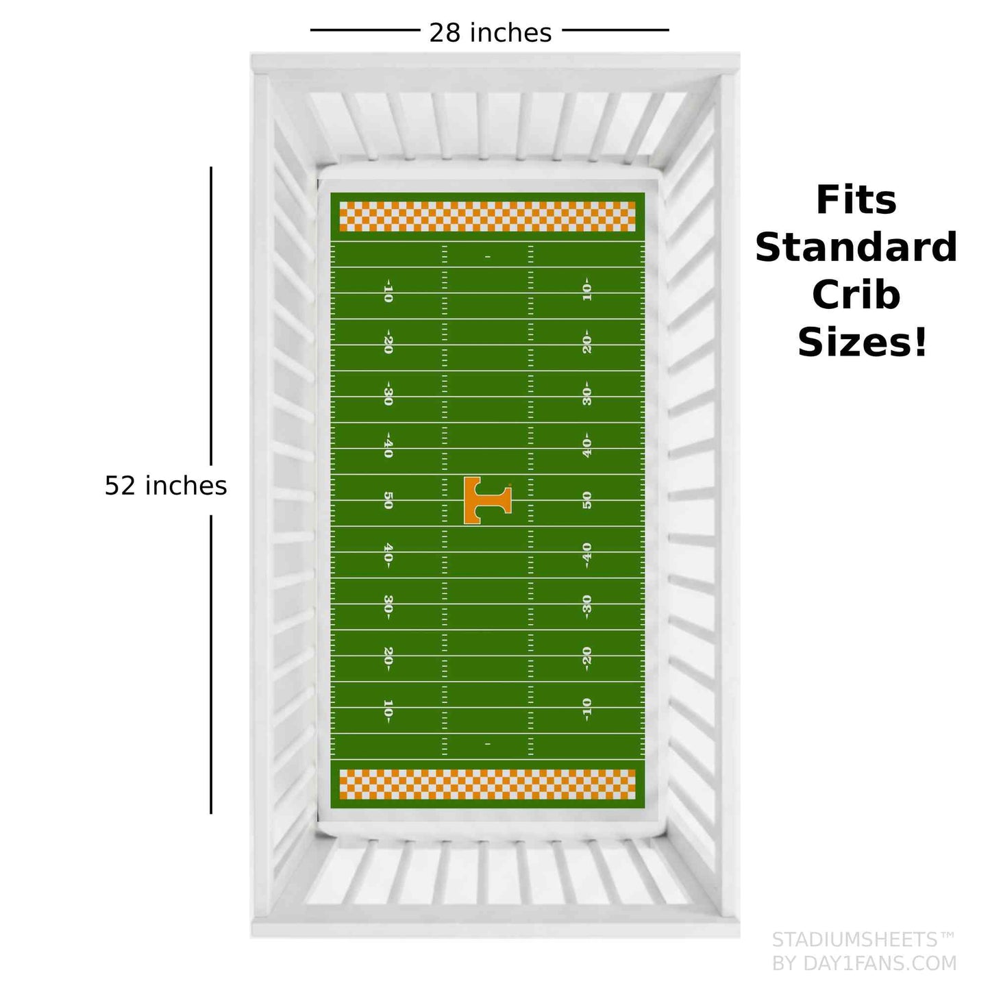 Tennessee Volunteers (Vols) StadiumSheets™ Crib Sheets