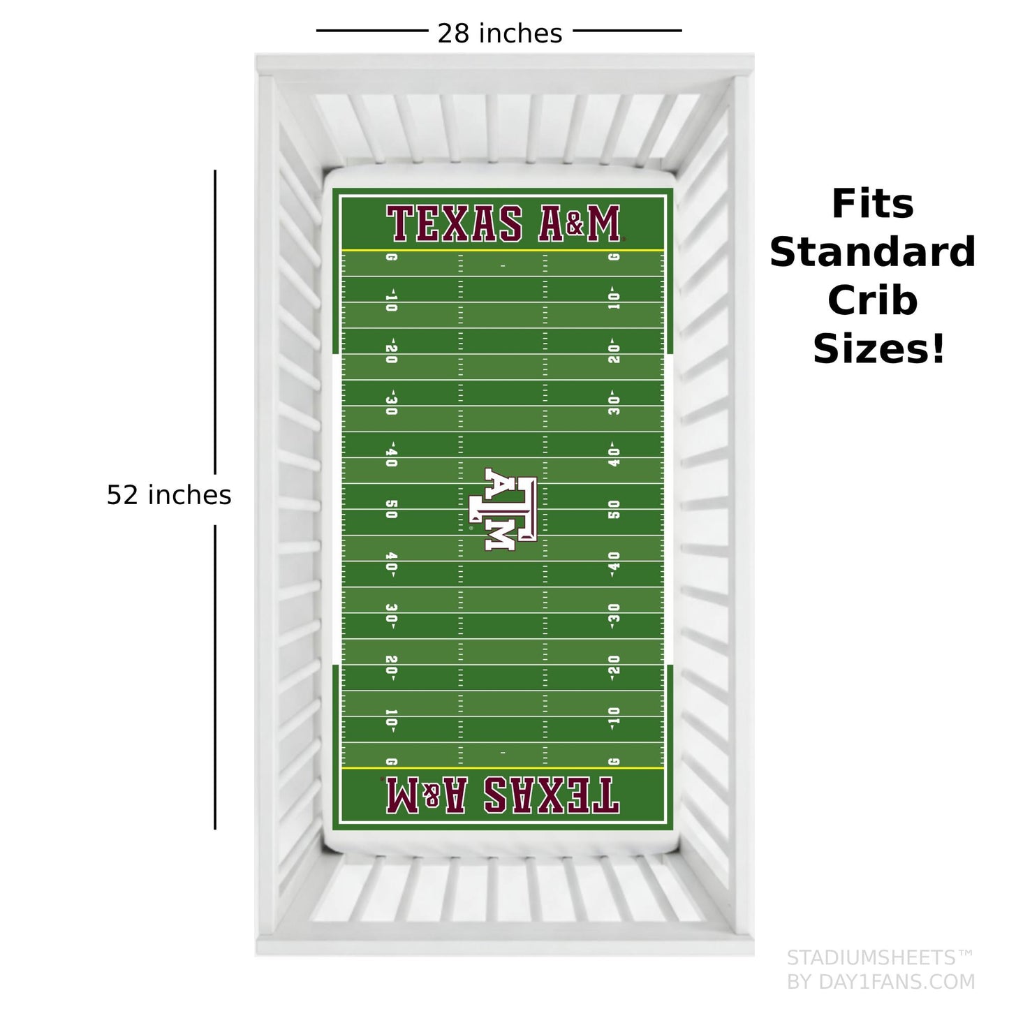 Texas A&M Aggies StadiumSheets™ Crib Sheets