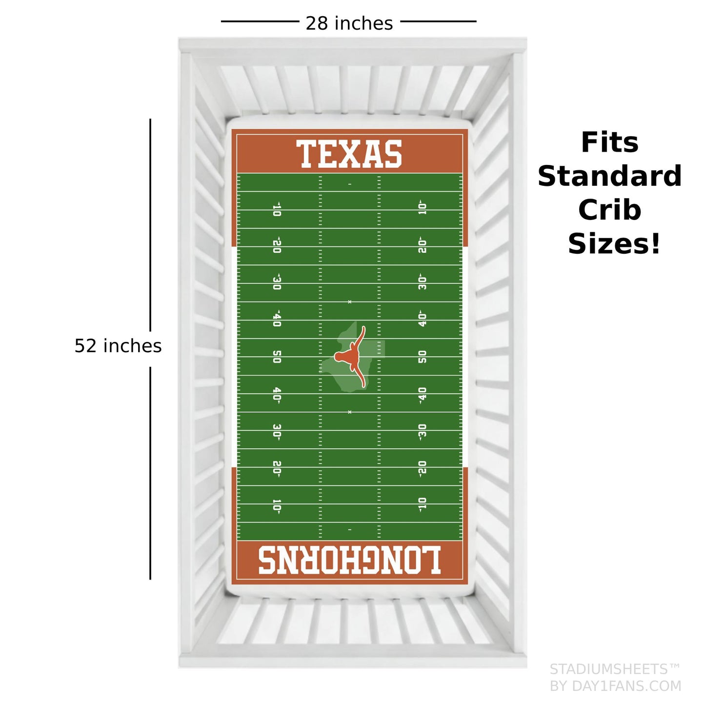 Texas Longhorns StadiumSheets™ Crib Sheets