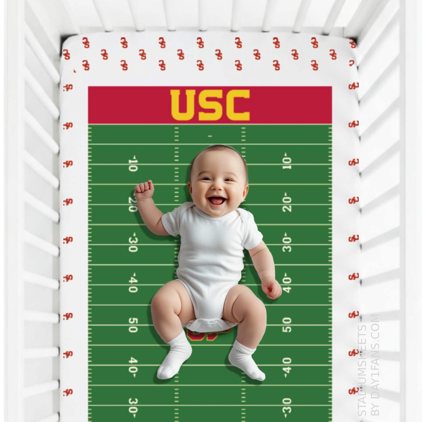 USC Trojans StadiumSheets™ Crib Sheets