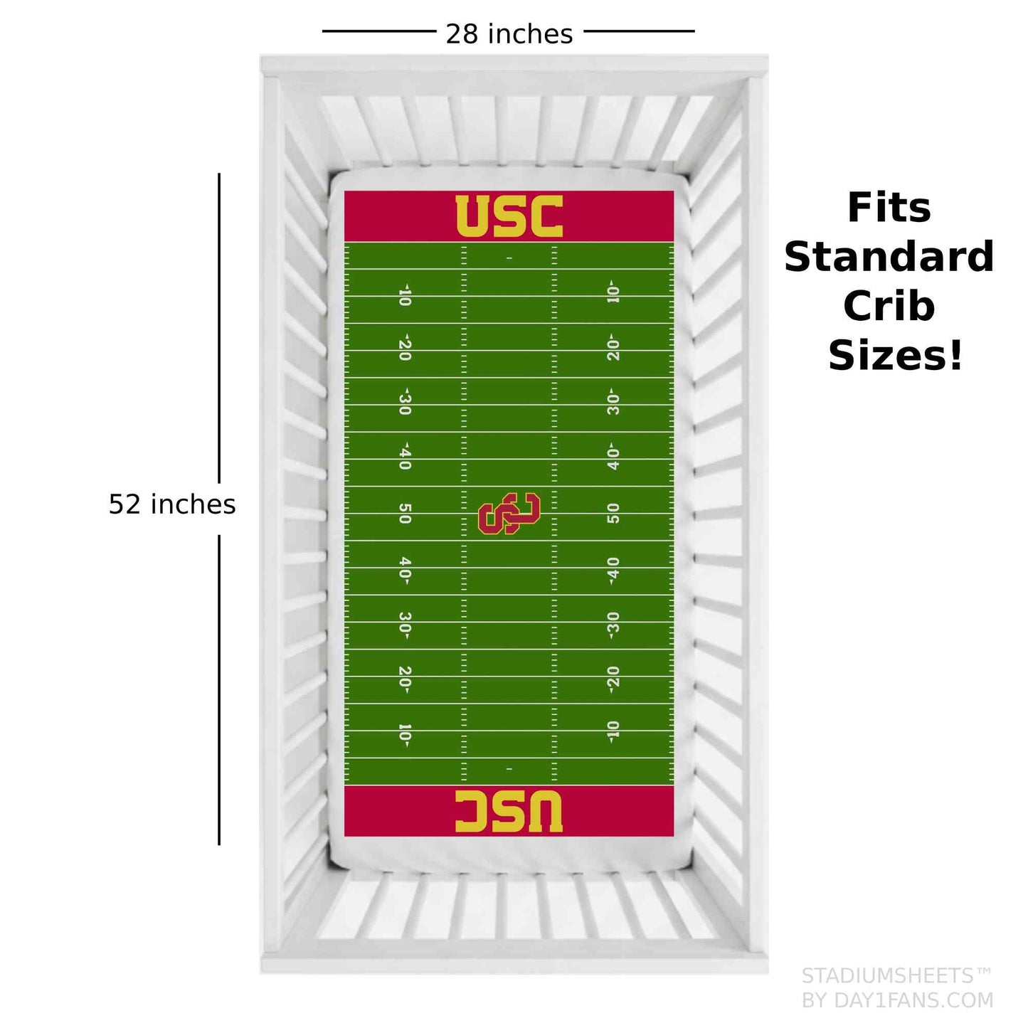 USC Trojans StadiumSheets™ Crib Sheets