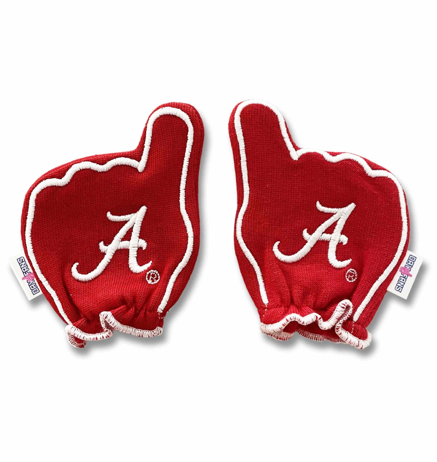 Alabama Roll Tide FanMitts Baby Mittens Crimson Back Pair
