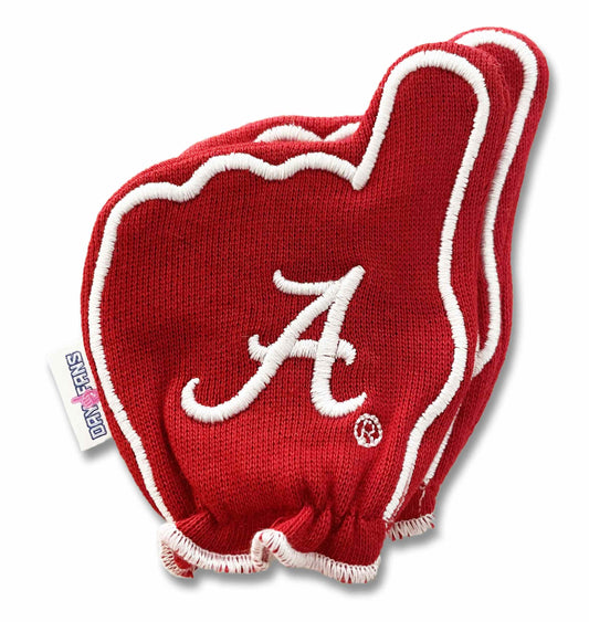 Alabama Roll Tide FanMitts Baby Mittens Crimson Back Pair Stacked