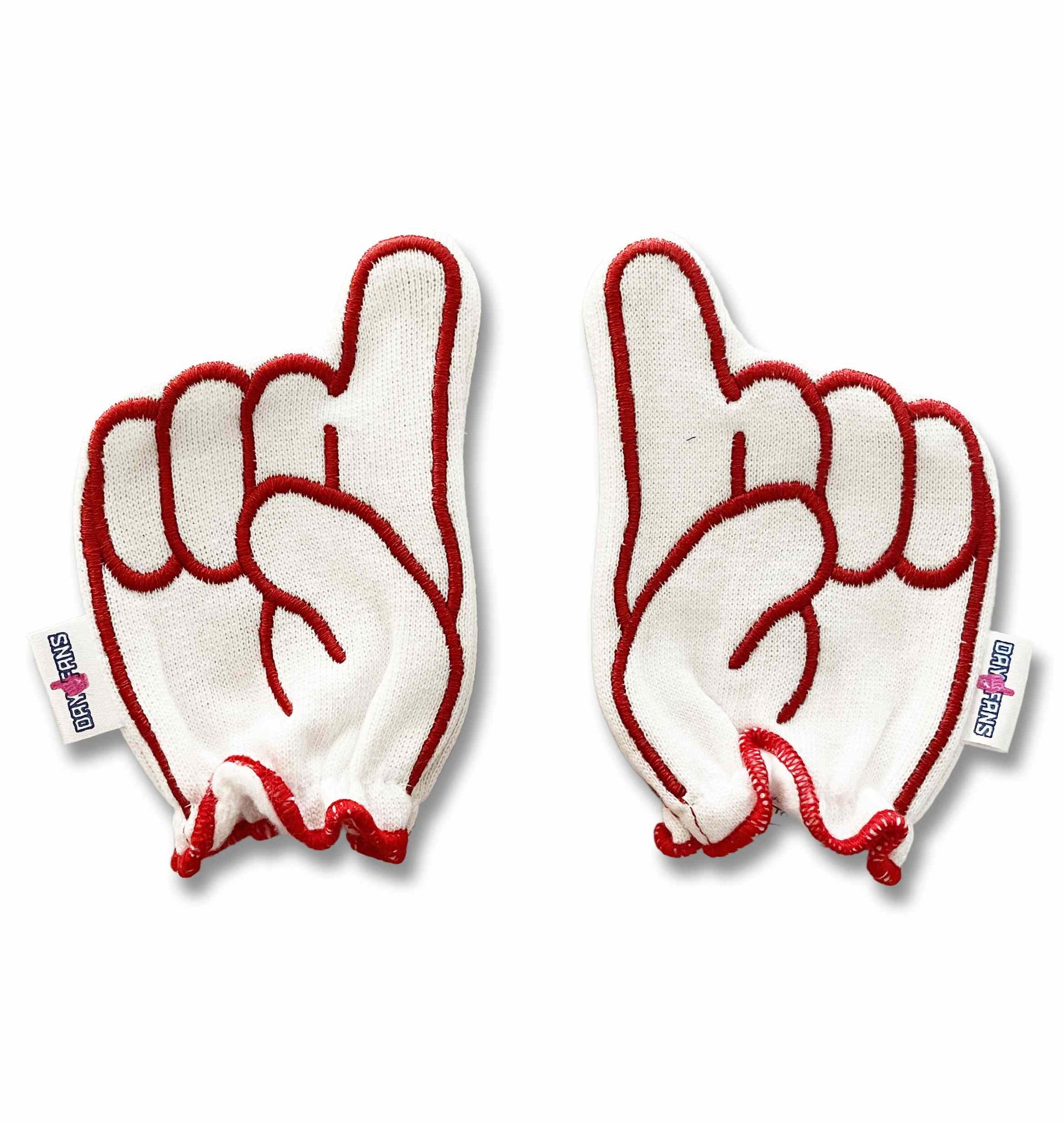 Alabama Roll Tide FanMitts Baby Mittens White Front Pair
