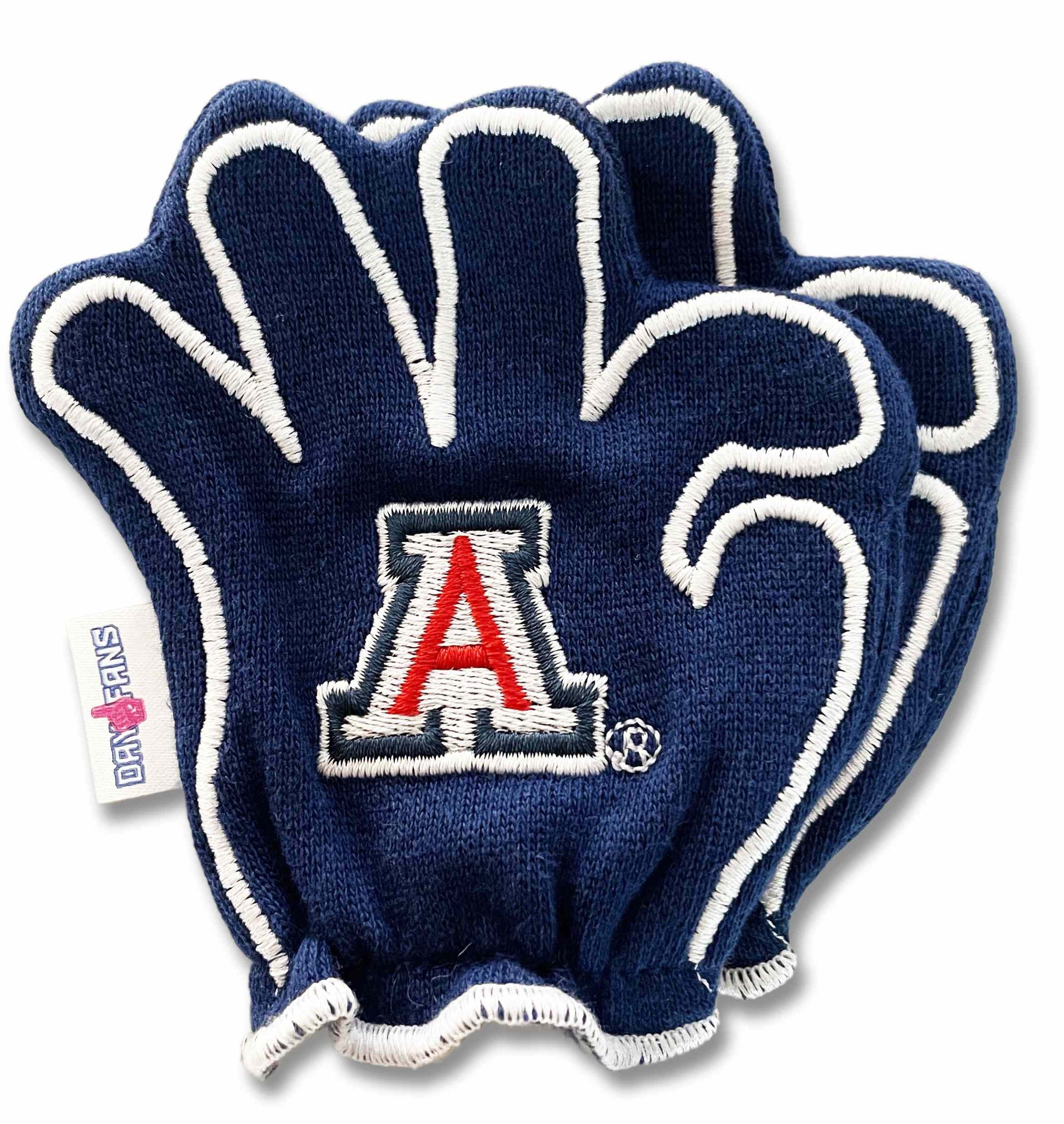 Arizona Bear Down FanMitts Baby Mittens Blue Back Pair Stacked