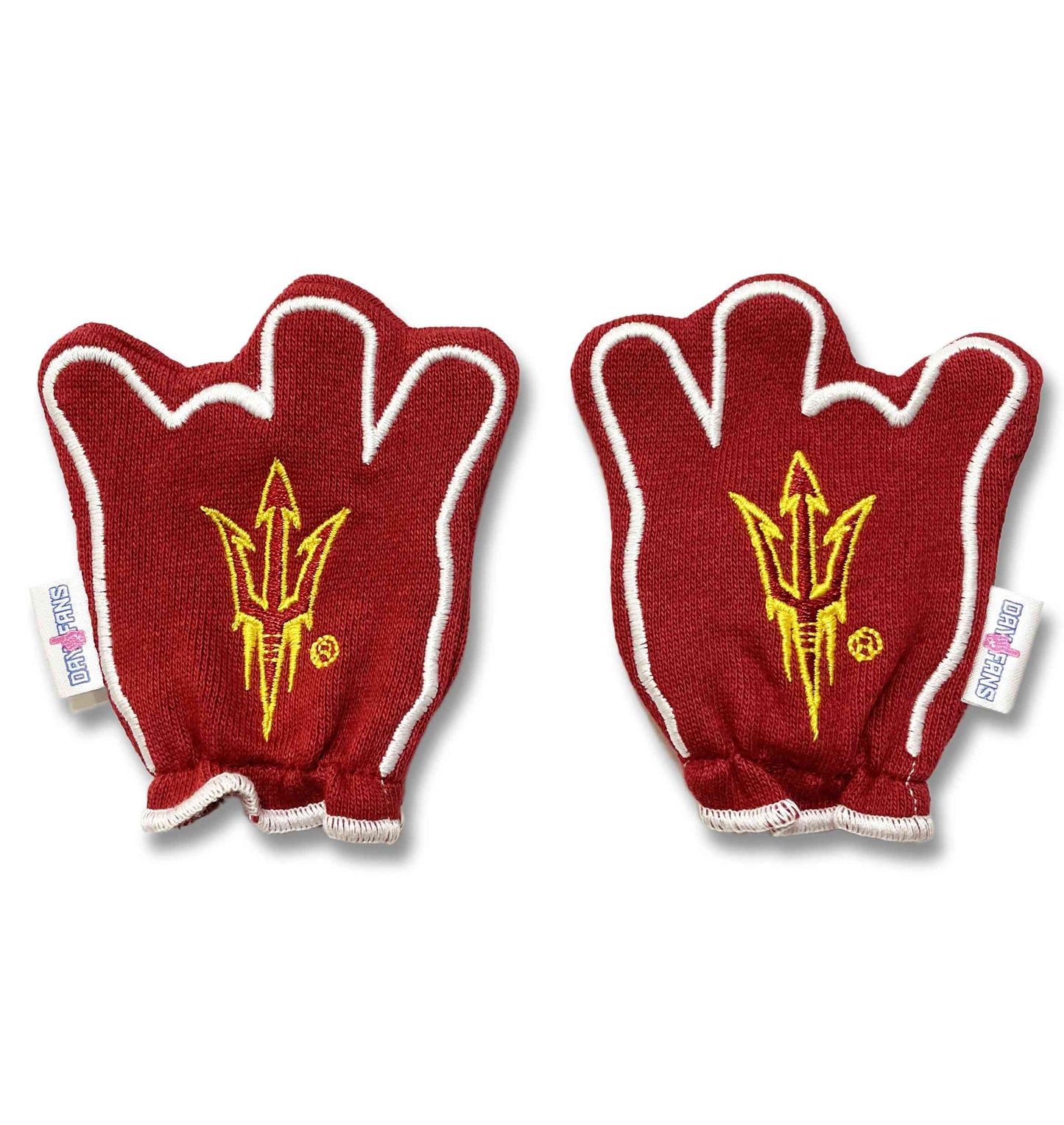 Arizona State Forks Up FanMitts Baby Mittens ASU Maroon Back Pair