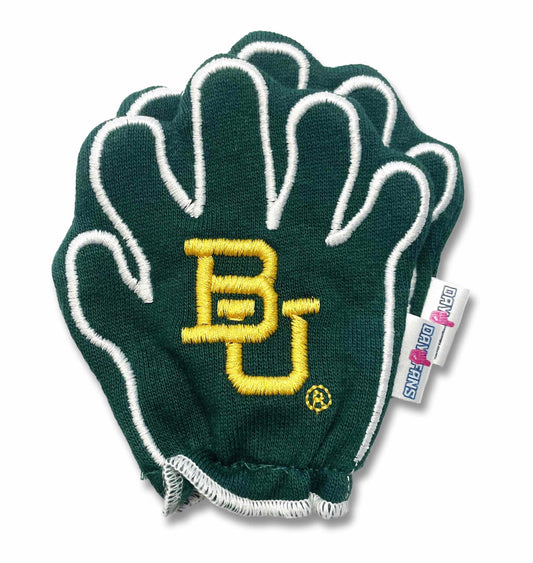 Baylor Sic Em FanMitts Baby Mittens Baylor Green Back Pair Stacked