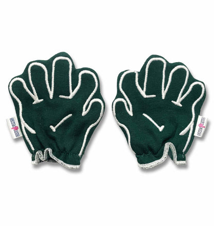 Baylor Sic Em FanMitts Baby Mittens Baylor Green Front Pair