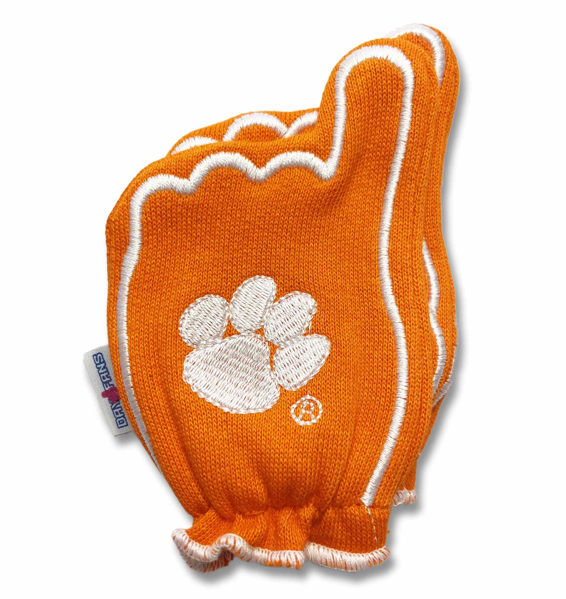 Clemson Go Tigers FanMitts Baby Mittens Orange Back Pair Stacked