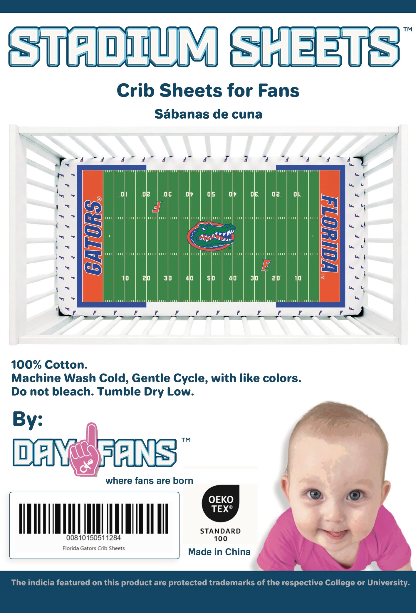Florida Gators StadiumSheets™ Crib Sheets